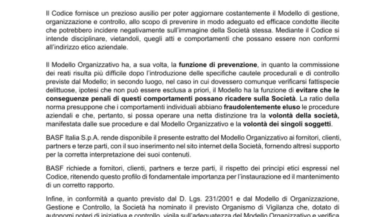 Estratto BASF Italia S.p.A.